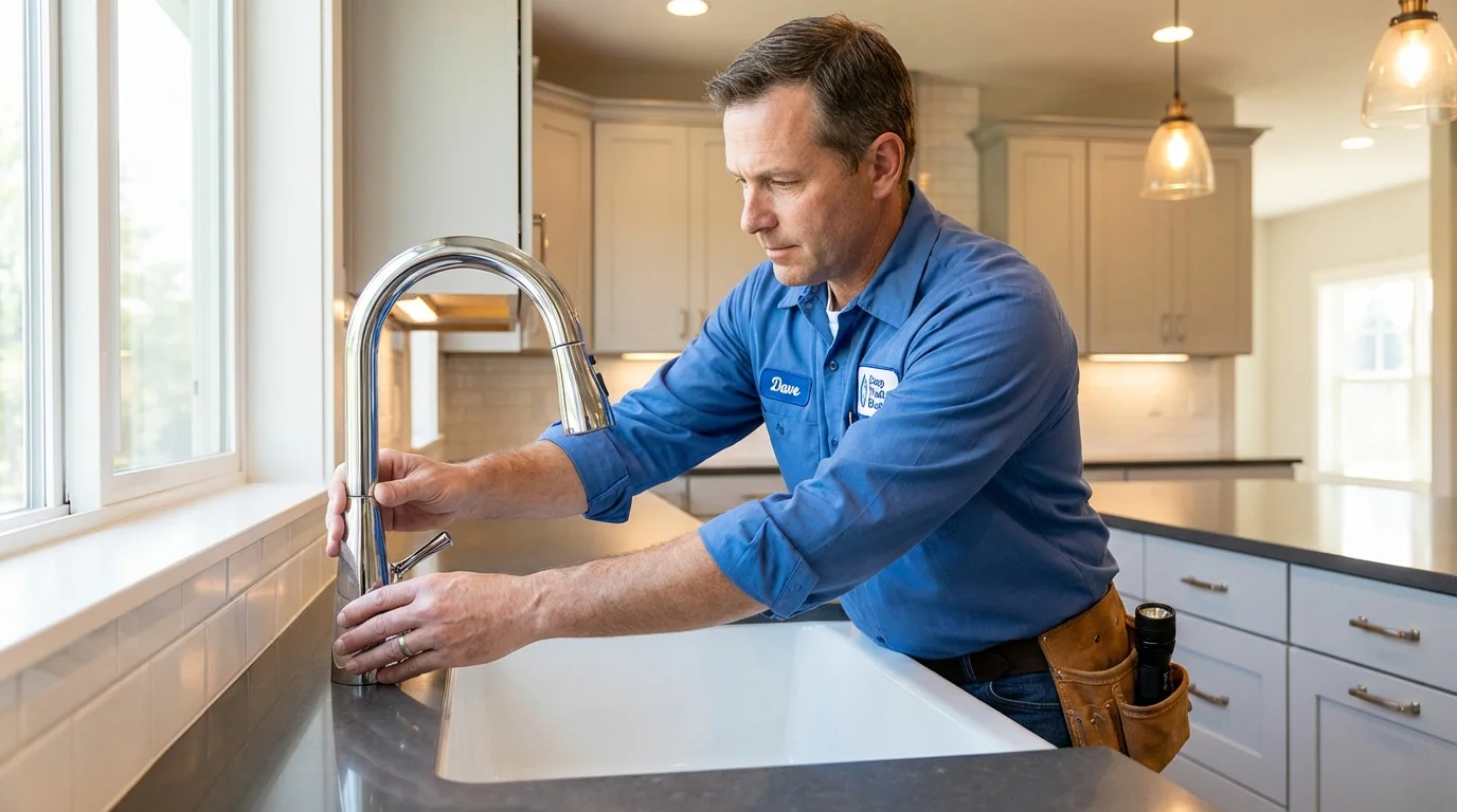 Kitchen faucet installation by Johns Plumbing LLC in Galax